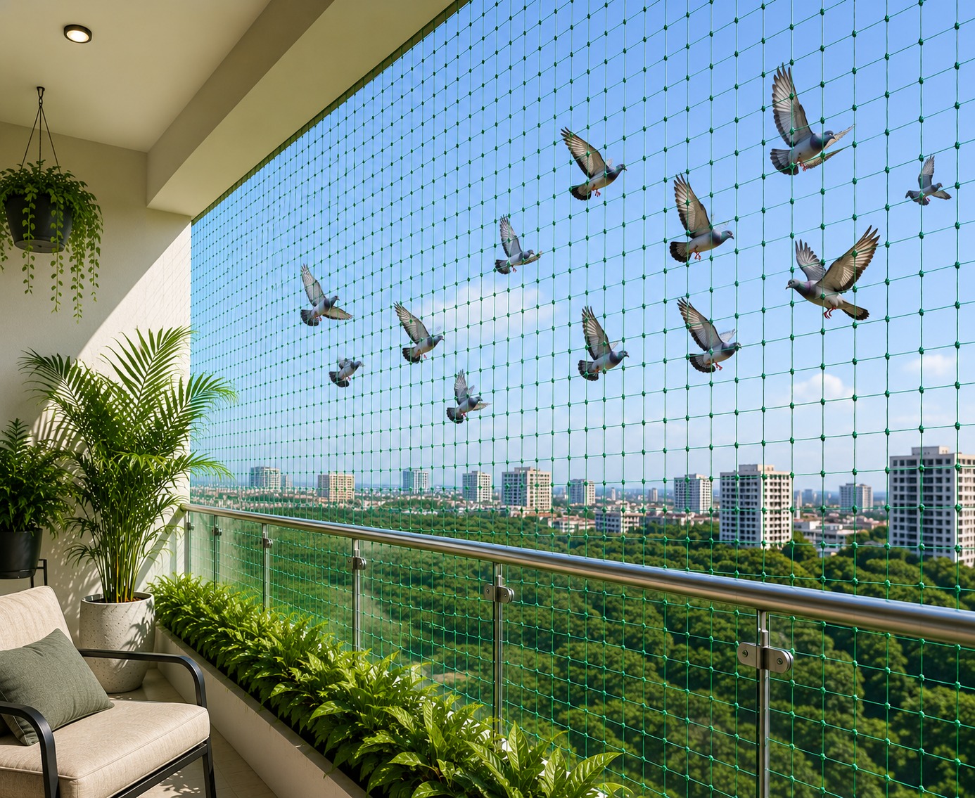 Green Pigeon Protection Net